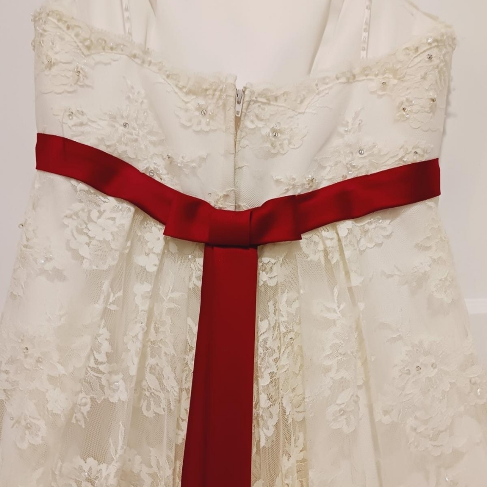 FINAL lvg 9/15 Designer Gown Tea Length wedding quinceanera ball formal - Picture 11 of 16